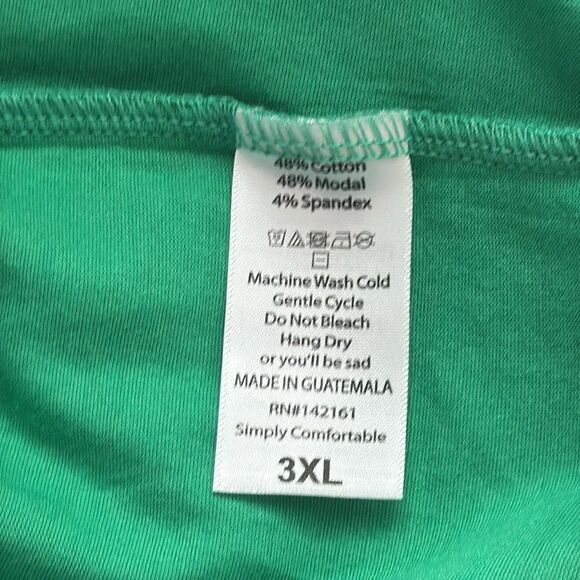 LuLaRoe Julia Green Casual Short Sleeve Dress Plus Size 3X - Picture 5 of 5